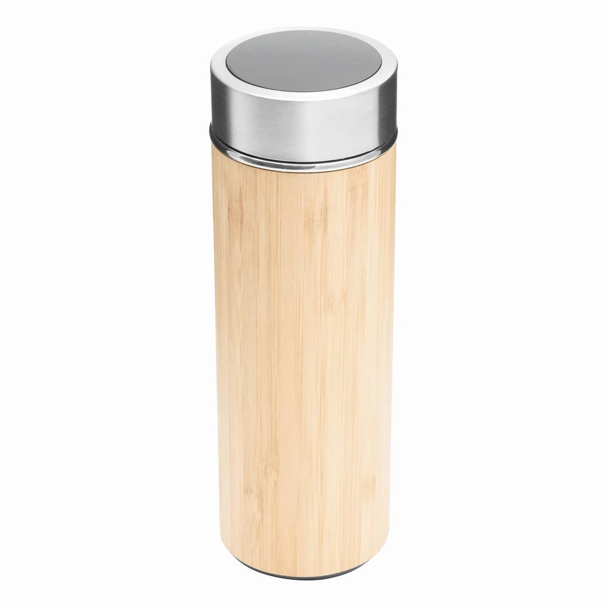 BAMBOO TEMP reisitass bambuskatte, termomeetri ja teesõelaga